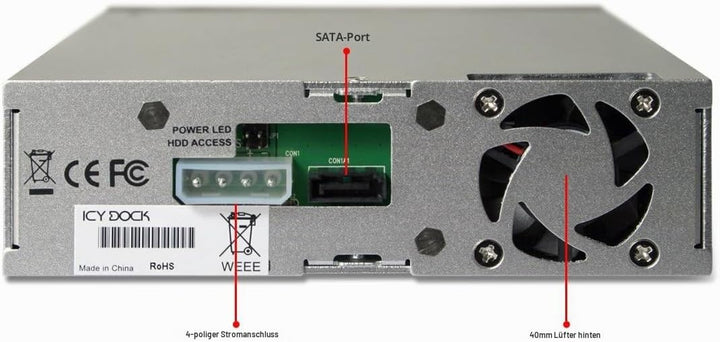 ICY DOCK SATA 6Gbit/s 3,5 Zoll (8,9cm) HDD-Wechselrahmen MB876SK-B