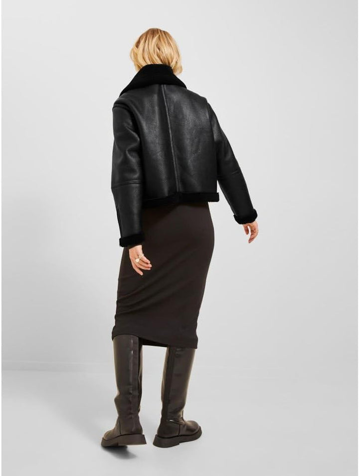JACK &amp; JONES Damen Jxlee Aviator Faux Shearling JKT OTW Sn Jacke XS Schwarz, XS Schwarz