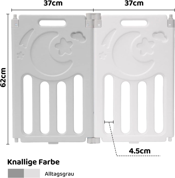 Dripex Laufstall Baby, 2 paneele, Laufgitter Baby, Baby Playpen, Laufstall in Anpassungsfähiger Form
