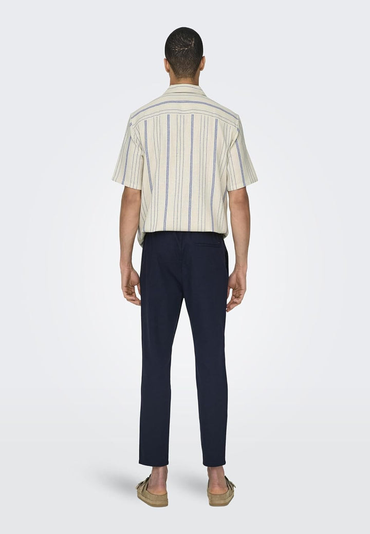 ONLY &amp; SONS Male Jogginghose Verjüngt Mid Rise Hose XL Dark Navy, XL Dark Navy