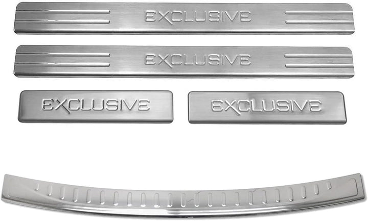 Ladekantenschutz Einstiegleisten Set kompatibel mit VW Tiguan II & Allspace 2016-2023 Chrom