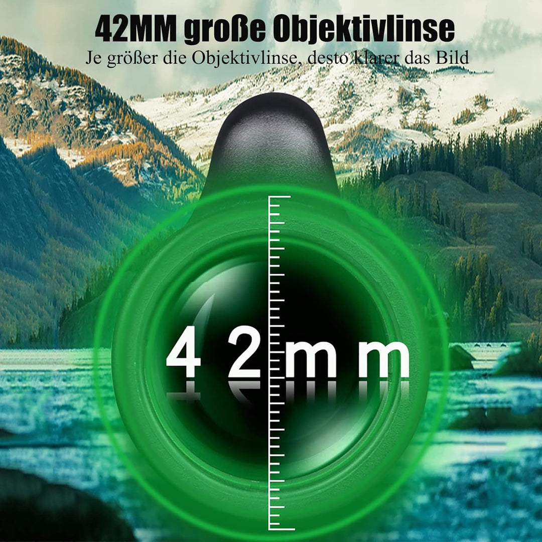 DOCANIO Monokular 10-30x Zoom Monokulares mit BAK4 Prisma FMC Fernrohr Erwachsene mit Halter und Sta