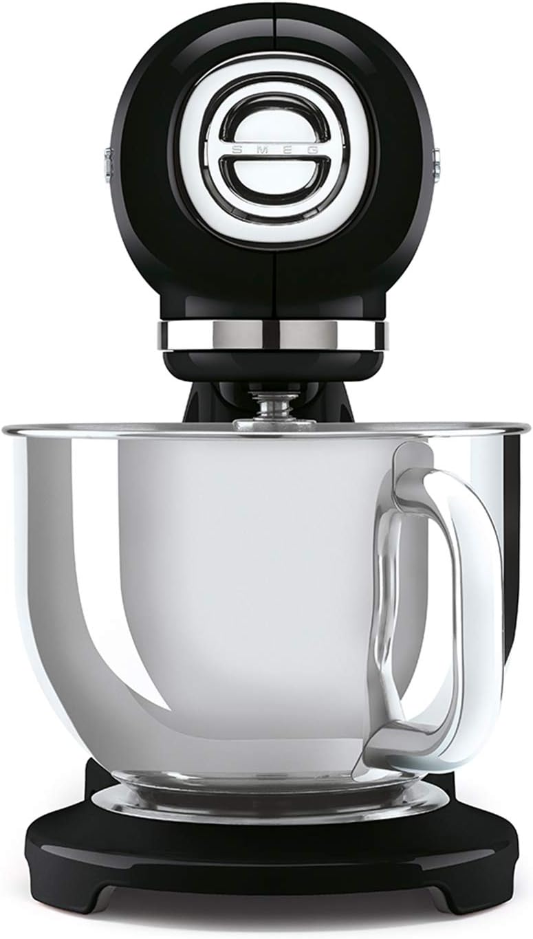 SMEG Standmixer Schwarz Kneten Mixen 1 m 4,8 l Leiter Stand mixer Black, Schwarz