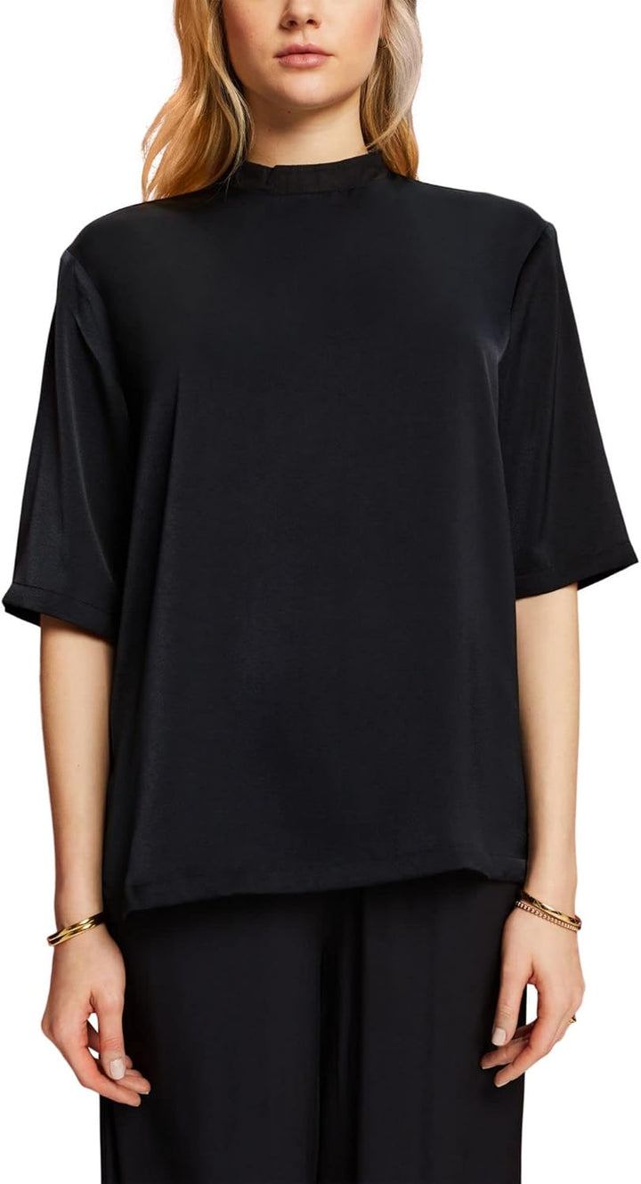 ESPRIT Damen Bluse XS 001/Black, XS 001/Black