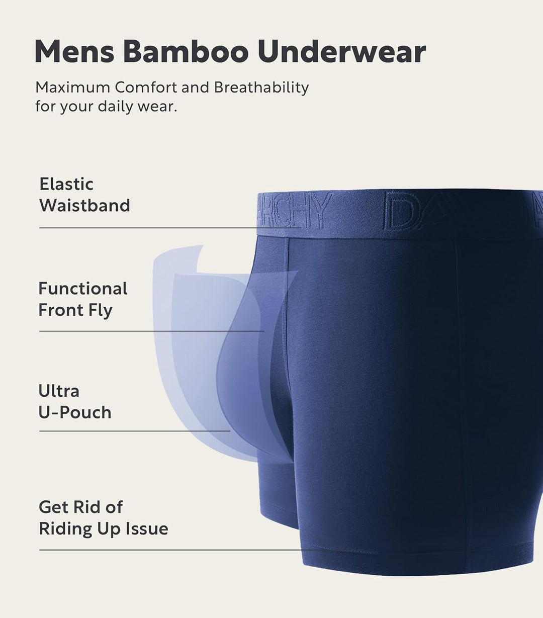 DAVID ARCHY Herren Boxershorts Mehrfachpack, Stretcken Klassischer Retroshorts, Unterhosen Männer, 5