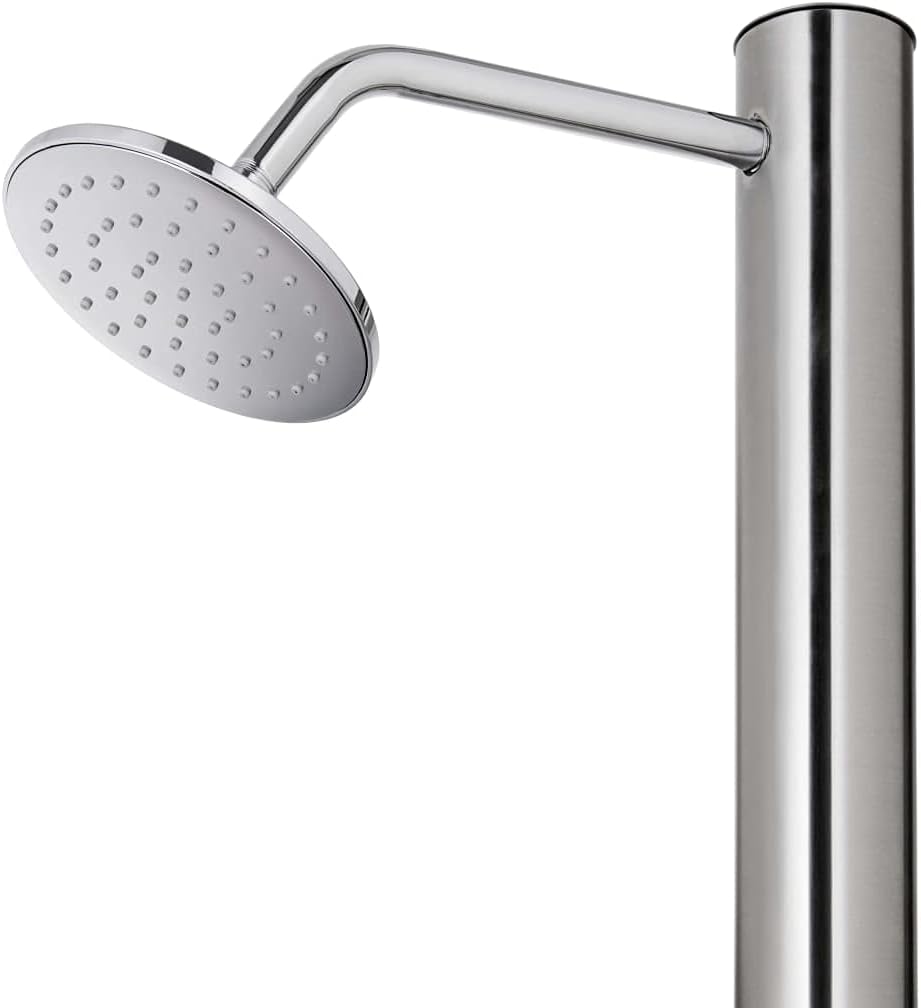 vidaXL Gartendusche Chrom-Zinkknopf Pooldusche Campingdusche Aussendusche Camping Pool Aussen Dusche