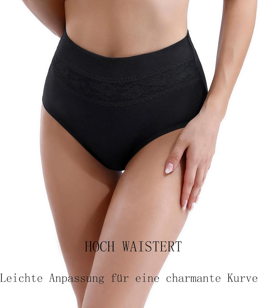 Xaanelr Damen Unterhosen Hipsters Stretch Baumwolle Hohe Taille Slips Weich Unterwäsche für Frauen M