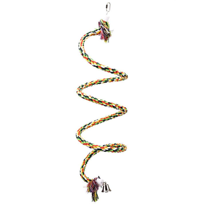 HappyBird | Vogelspielzeug Baumwollspirale für den Grünzügelpapagei, Graupapagei, Goffinkakadu, etc.