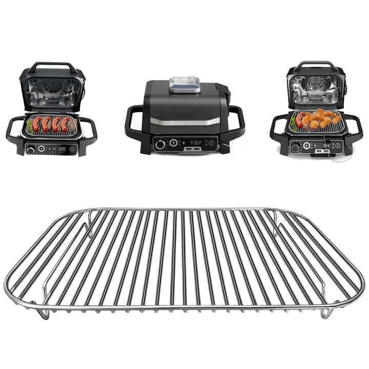 GXF Edelstahl-Grillrost, 12,6×8,7 Zoll Flex Flame Combi Zubehör Outdoor Indoor Grillgestell für Ninj