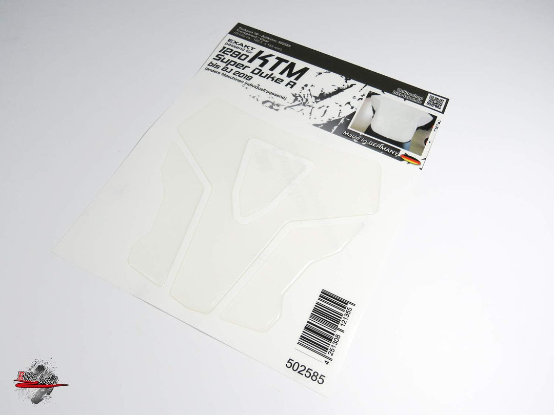 BIKE-label Tankpad Set transparent kompatibel für KTM 1290 Super Duke R bis BJ 2019-850014
