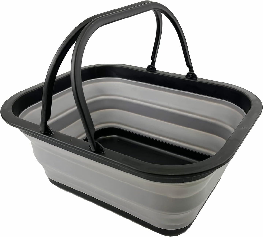 SAMMART 15L Zusammenklappbarer Korb mit Griff - Tragbarer Picknickkorb/Krater für den Aussenbereich