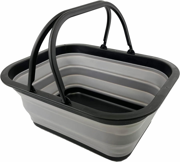 SAMMART 15L Zusammenklappbarer Korb mit Griff - Tragbarer Picknickkorb/Krater für den Aussenbereich