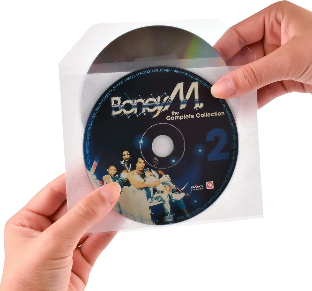 3L Doppel CD Hülle mit Platz für ein Cover - 50 Stück - CD Hüllen aus Plastik für platzsparende Aufb