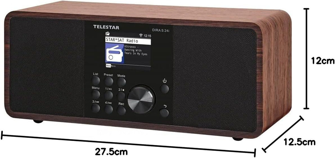 Telestar DIRA S 24i Digitalradio (DAB+/UKW, Internetradio, Soundprozessor (DSP), USB Musikplayer, Bl