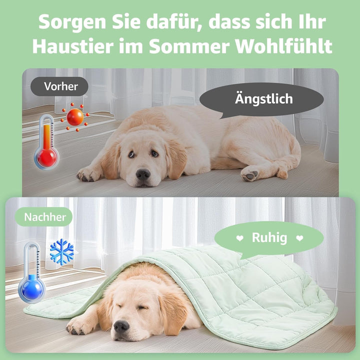PICK FOR LIFE Kühldecke Hunde Q-MAX>0.4 Waschbare Hundedecke Sommer Doppelseitige Kühlende Haustierd