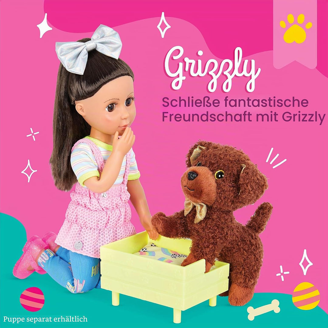 Glitter Girls - Grizzly - 36 cm Puppen-Zubehör - Puppe Haustiere - Hund Plüsch - Ausgestopfte Tiere