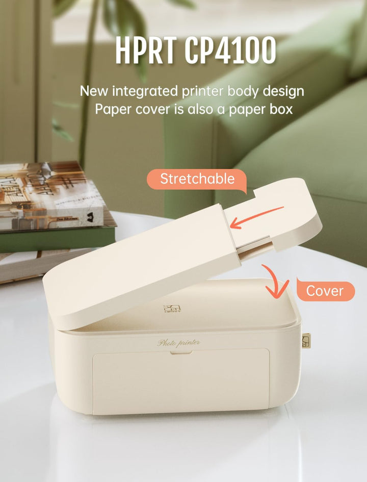 HPRT Fotodrucker 4x6, +20 Blatt & 1 Farbband, WLAN-fähiger drahtloser Sofortbilddrucker für iPhone,