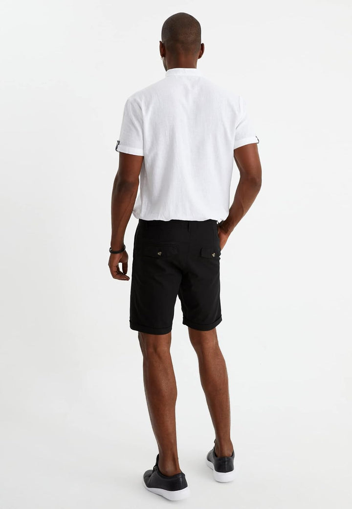 Leif Nelson kurze Hose Herren Bermuda Leinen Shorts Leinenhose Stoffhose Leinenshorts Männer Sommerh