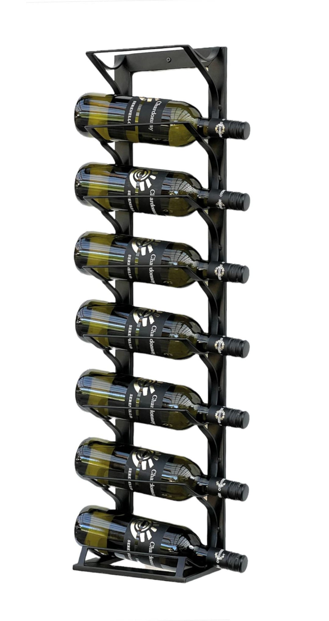 DanDiBo Weinregal Etude Wand &amp; Stand Metall Schwarz 96318 Flaschenständer für 8 Flaschen Flaschenreg