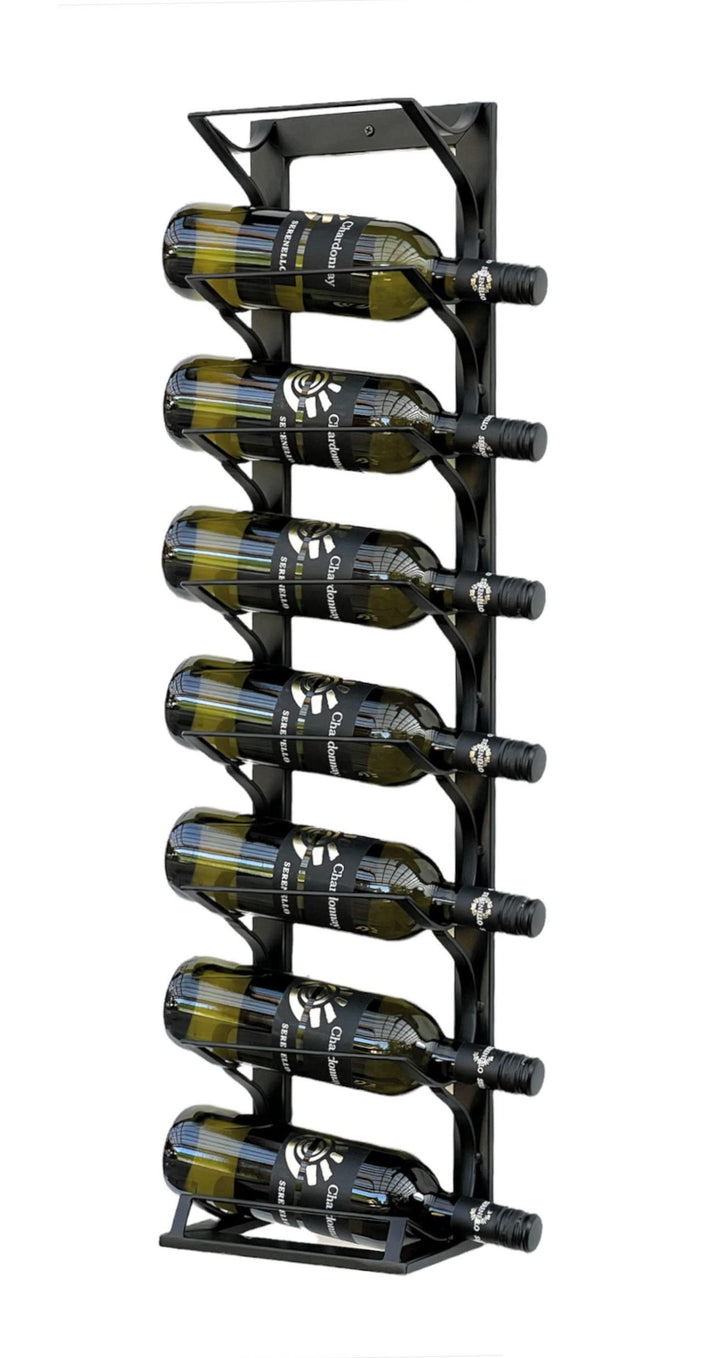 DanDiBo Weinregal Etude Wand &amp; Stand Metall Schwarz 96318 Flaschenständer für 8 Flaschen Flaschenreg