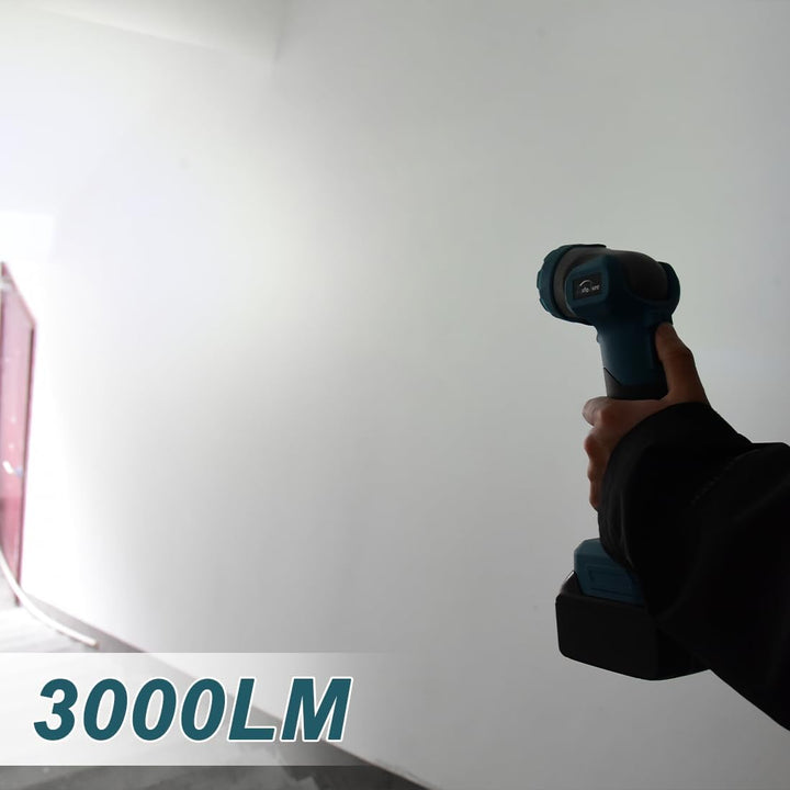 LED Taschenlampe Kompatibel mit Makita 18V 30W Tragbarer Arbeitsleuchte mit Typ C und USB Aufladung