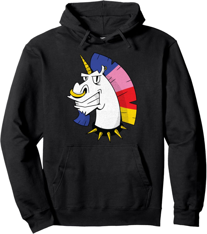 Punk Rock Einhorn Pullover Hoodie