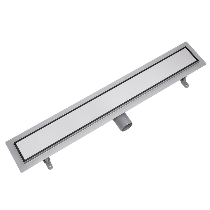 Duschrinne 80 cm, Duo-Rost – befliesbar oder mit Edelstahlabdeckung, Edelstahl AISI 304, Siphon Ø50,