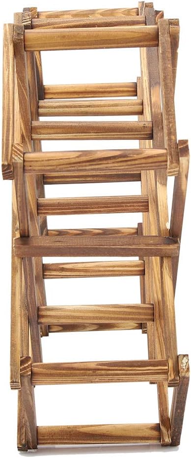 Weinregal Holz Klappbar, Faltbar Getränkeregal Holz, Zusammenklappbarer Flaschenhalter aus Holz für