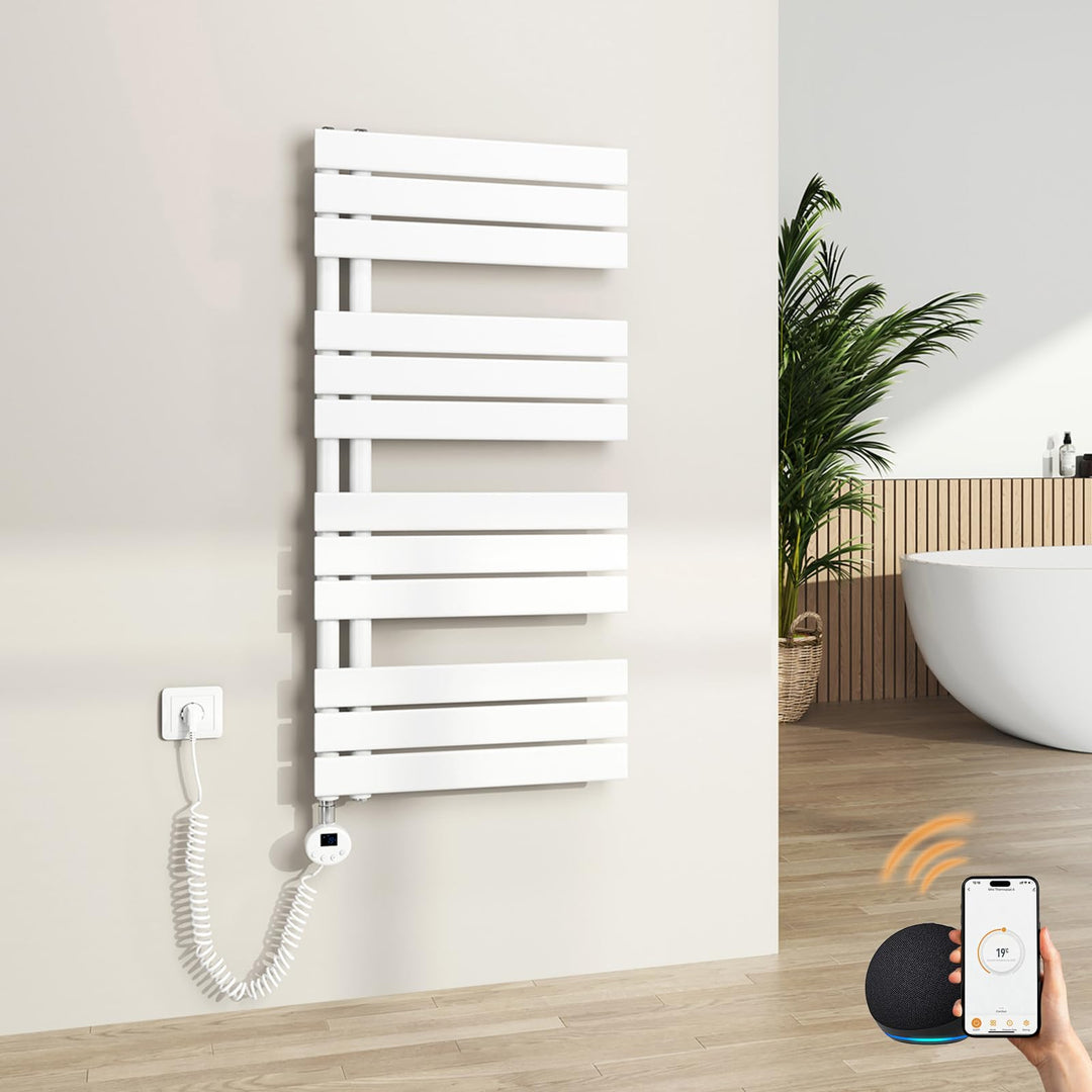 S'AFIELINA Badheizkörper elektrisch mit Thermostat und WiFi, Handtuchheizkörper elektrisch 1041×500