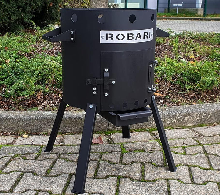 ROBARI Feuerofen + Gusseisen Kasan 12 L mit Deckel Utschak Set Kazan