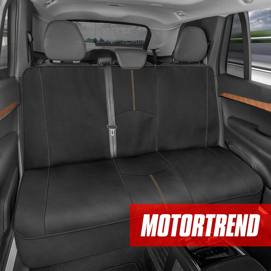 Motor Trend SpillGuard Wasserdichter Vorder- und Rücksitzbezug Beige M268 Beigefarbene Nähte, Beigef