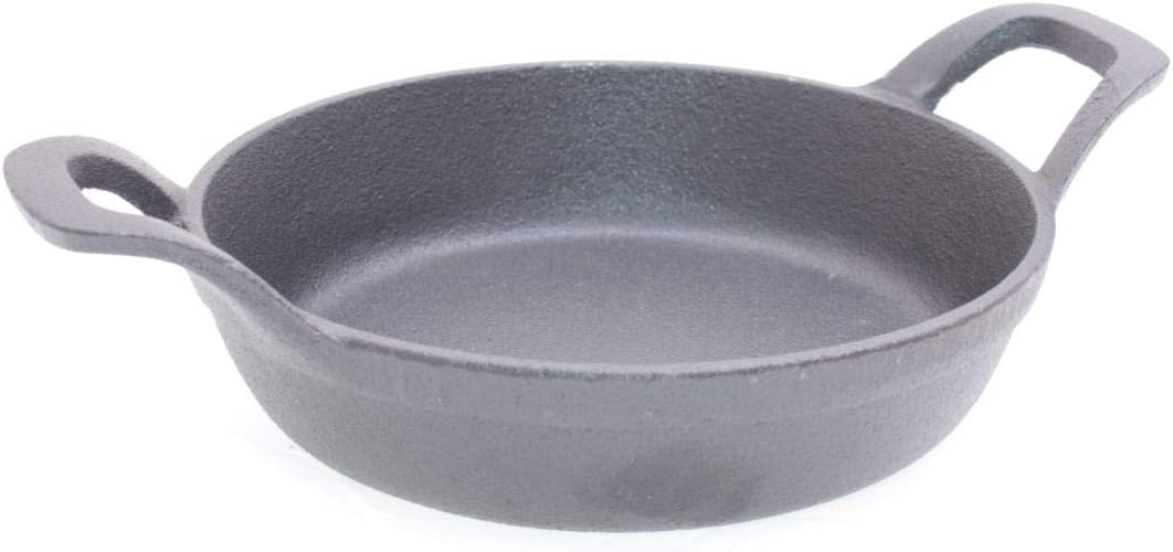 TAMLED SET Servierpfanne Ø 15,5 cm mit Holzbrett 4 Stück