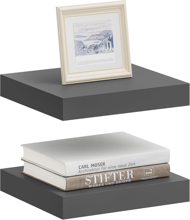 WOLTU 2X Wandregal Wandboard Bücherregal Regale für Deko Wandablagen aus MDF Holz, 2er Set Hängerega