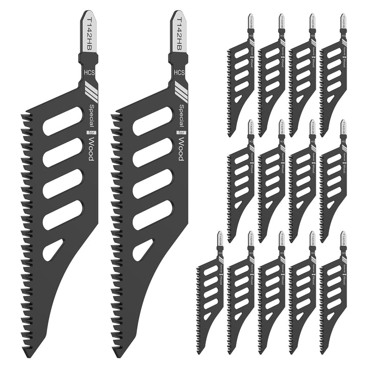 15 Stück 112mm Stichsägeblatt Set, T-Schaft Laubsägeblätter, Stichsägeblätter mit Bündigem, Stichsäg