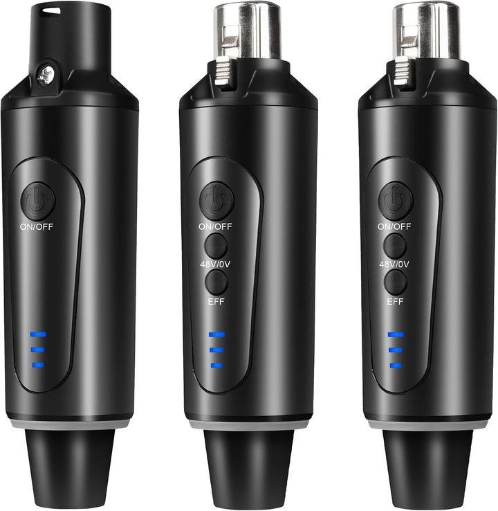 Depusheng S5 kabelloser Gitarren sender Empfänger mit 2 kabellosen XLR Sendern und 1 Empfänger, Mit