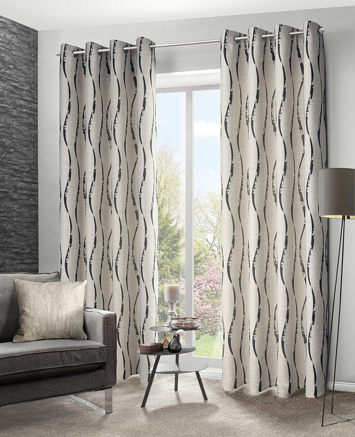 Albani Schal mit 8 Ösen/Ebby/ 245x135 cm, Beige, Blau