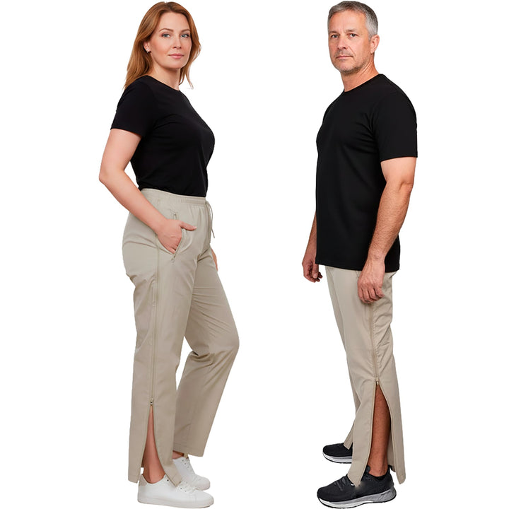 Dobsom Saltö Reha Hose Damen und Herren I Jogginghose seitlich zu öffnen I Sporthose Trainingshose m