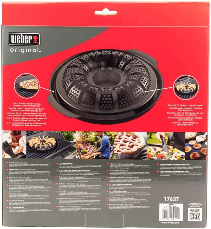 Weber Original Schweinebraten Halter, silber, 30 x 28 x 8,5 cm, 17637 30x28x8.5 cm, 30x28x8.5 cm