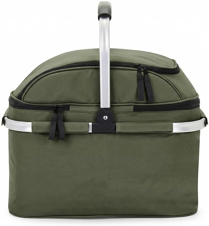 Livoo Picknickkorb für 4 Personen SEP117VE – 23 l, 600D, 29 Zubehörteile inklusive