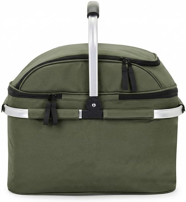 Livoo Picknickkorb für 4 Personen SEP117VE – 23 l, 600D, 29 Zubehörteile inklusive