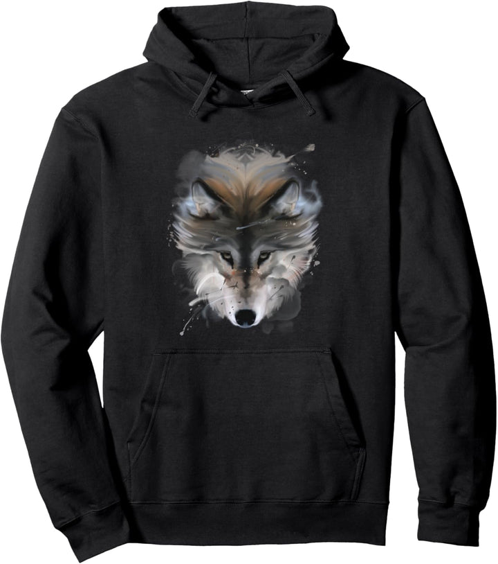 Wolf Geschenk Tier Natur Outdoor Wölfe Pullover Hoodie