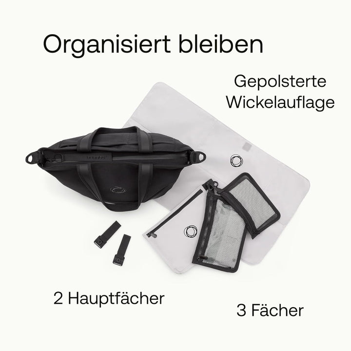 Bugaboo Wickeltasche, Windeltasche mit leicht zugänglichen Fächern, isoliertem Flaschenhalter, Wicke