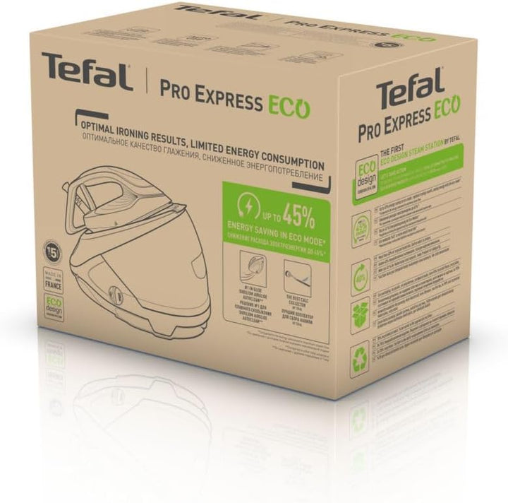 Tefal Pro Express Eco Dampfbügelstation, 2200 Watt, 7,5 bar Druck, 560 g/Min. Dampfstoss, 140 g/Min.