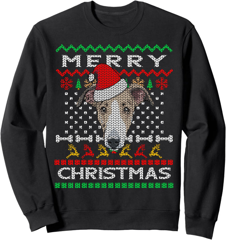 Galgo Espanol Weihnachten Hund Ugly Sweater Sweatshirt