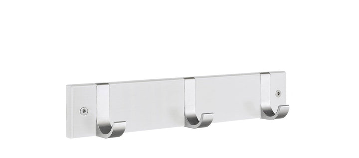Beslagsboden Triple Garderobe Profil von Holz/Aluminium, weiss/Silber matt, 346 mm