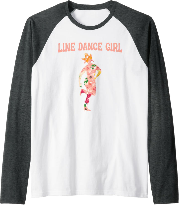 Line Dance Girl Western Country Musik - Line Dancing Raglan