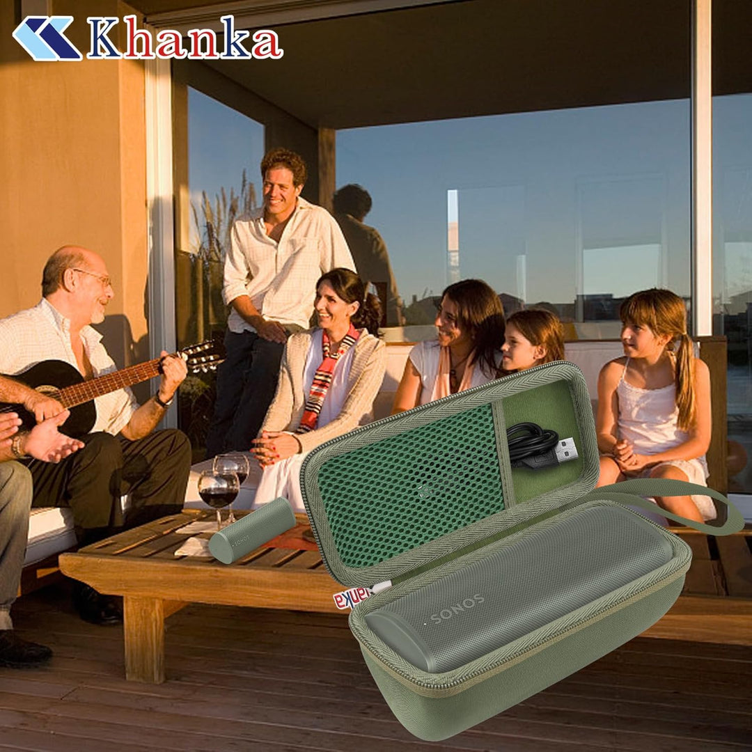 Khanka Hartschalen-Reiseetui Ersatz für Sonos Roam Bluetooth-Lautsprecher Grün, Grün