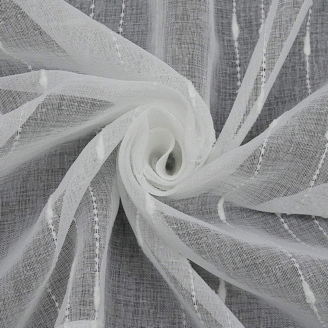 Joyswahl Voile Ösenrollo Unifarbenes Raffrollo mit schönen Längsstreifen »Ursel« Schals Fenster Gard