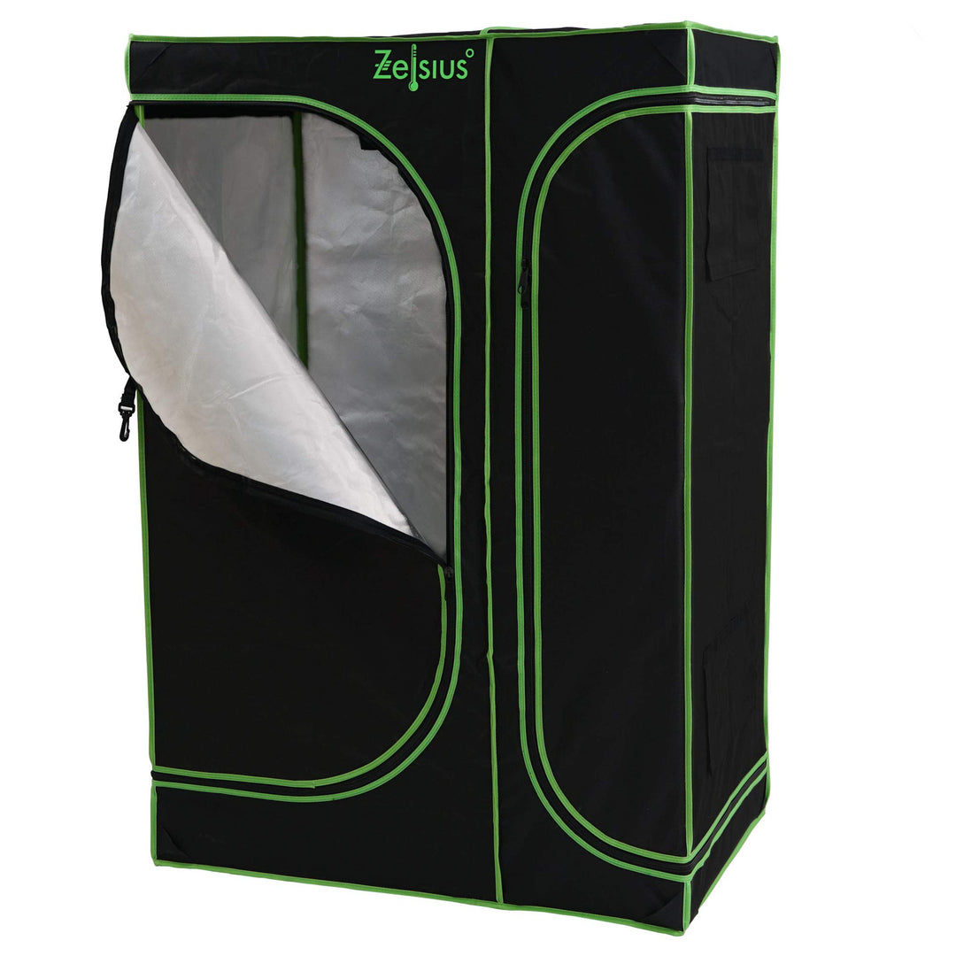 Zelsius Growzelt MyHomeGrow 2-in-1 Grow Tent | Indoor Growbox | schwarz grün | Growroom Growschrank