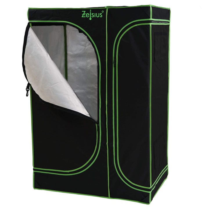 Zelsius Growzelt MyHomeGrow 2-in-1 Grow Tent | Indoor Growbox | schwarz grün | Growroom Growschrank